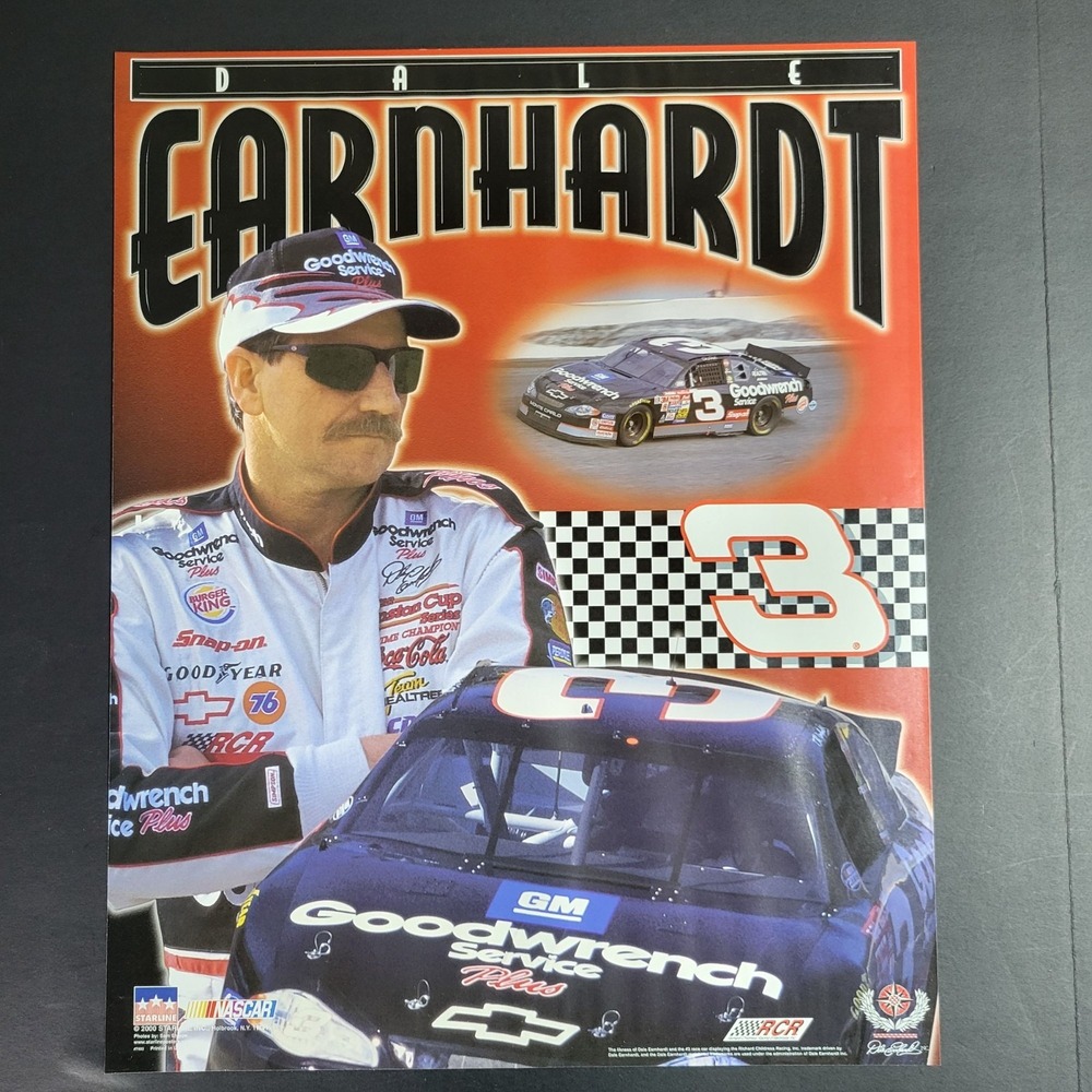 Dale Earnhardt Nascar‎ Racing Poster Number 3 Goodwrench 2000